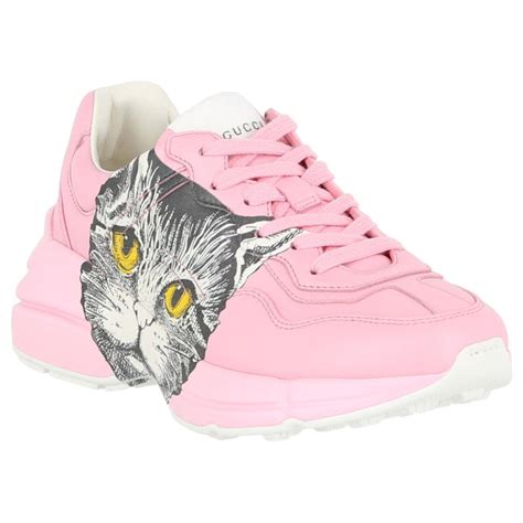 gucci rhyton sneakers pink cat|Gucci rhyton sneakers for women.